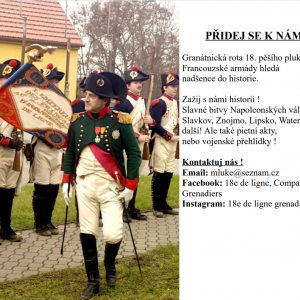 Jednotka pěchoty císaře Napoleona hledá nadšence do vojenské historie!