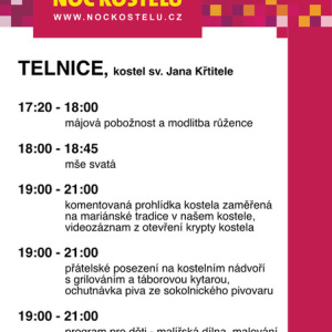 Noc kostelů 2026 - Telnice 