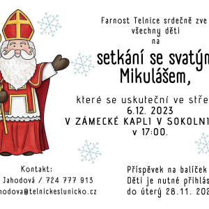 plakátek Mikuláš Sokolnice 